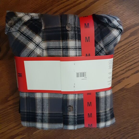 Jachs New York 2-Pack Men's M Waffle Thermal & Flannel Shirt Black Gray Plaid - Picture 5 of 7